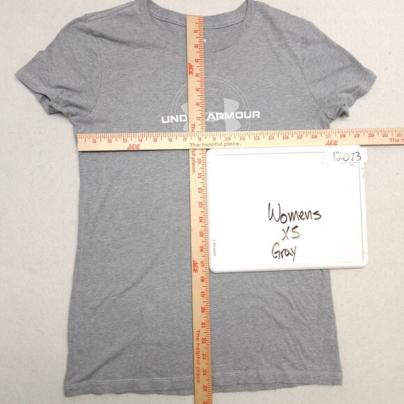 Under Armour Graphic Crew Neck Short Sleeve Casual T Shirt Womens Size XS Gray - Picture 5 of 9